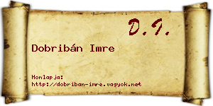 Dobribán Imre névjegykártya
